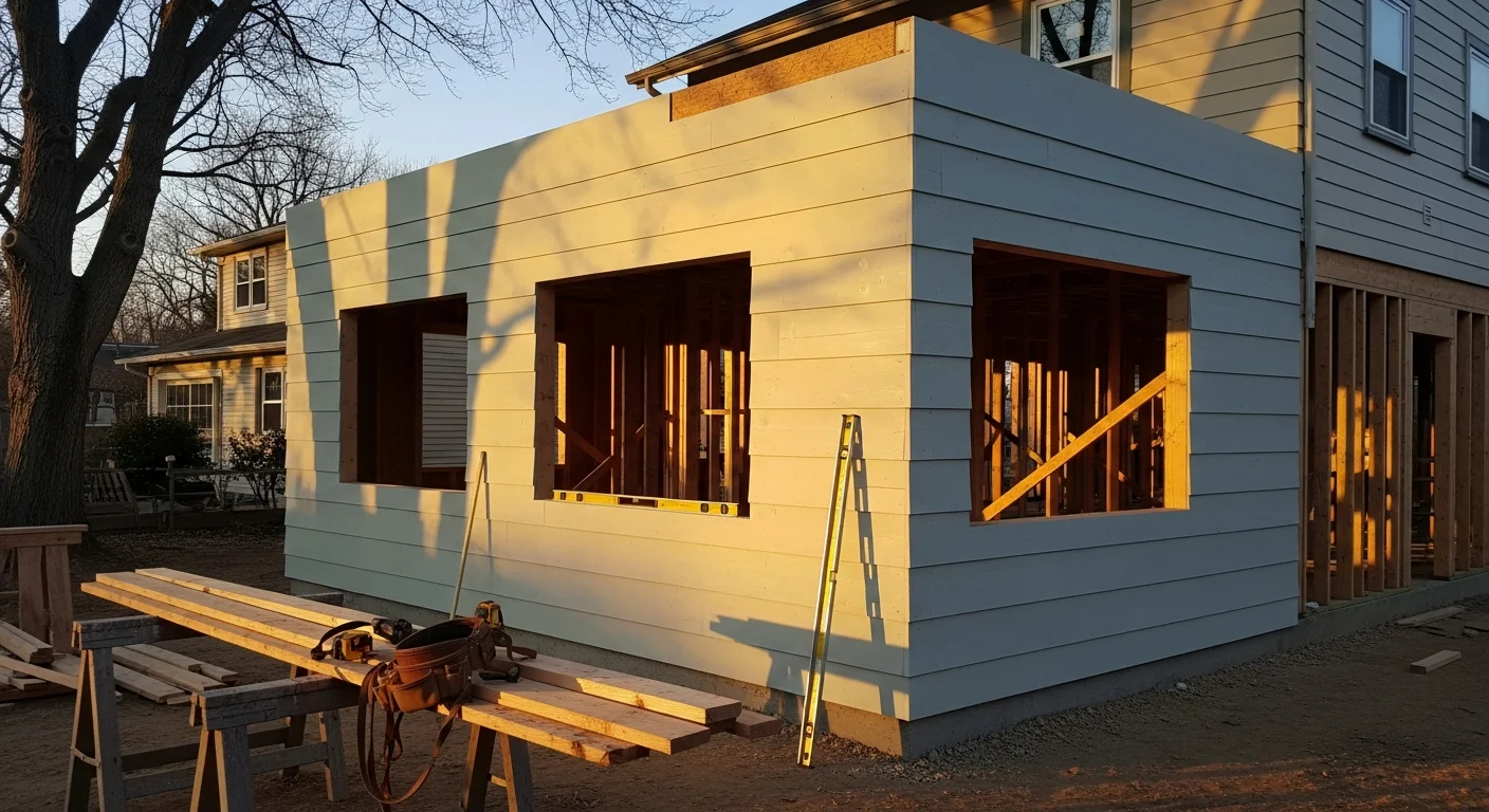 Custom home construction project in progress
