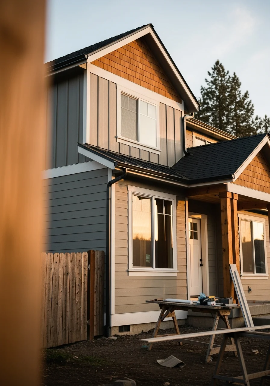 Professional exterior finishing on a Priest River home.