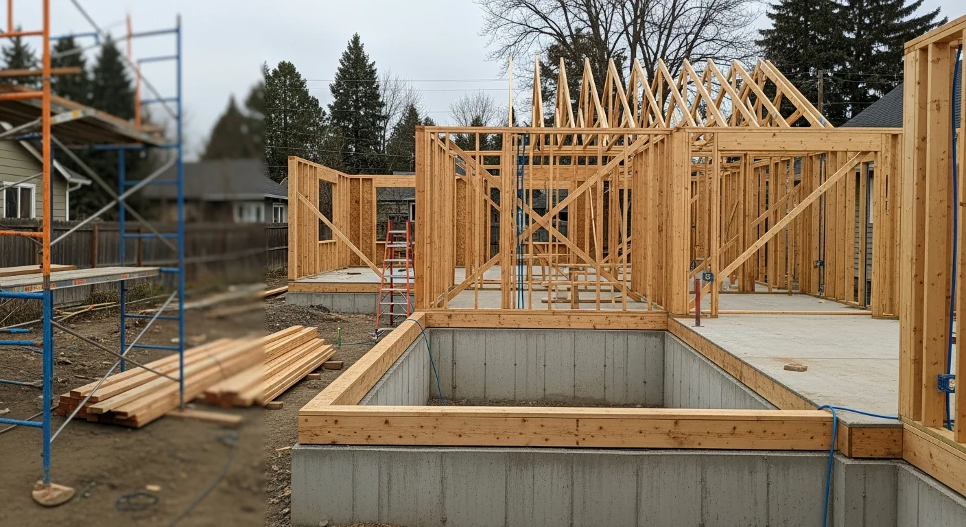 A newly completed single-story room addition attached to the rear of a residential home in Spokane, WA, with matching siding and a continuous roofline. The addition includes a large window and blends with the original structure of the house.